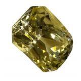 3.52 Carat Radiant Cut Canary Yellow Celine Sapphire Gemstone