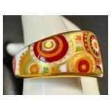 Bernardaud Be Bold Over Disque Vert Mousse Porcelain Ring Size 6