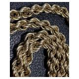 14k Gold Rope Chain Necklace 25 Inch 10.4 Grams