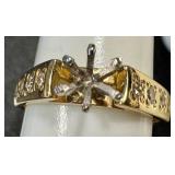 14k Gold Size 5.5 Diamond Accent Ring Mounting