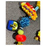 Handblown Glass Bead Jewelry Set: Necklace, Earrings, and Bracelets