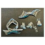 Assorted Crown Trifari Vintage Jewelry Brooches and Pins Collection