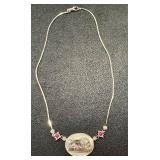 Flli Menegatti Italian Sterling Silver Lion Pendant Necklace with Rubies, 18 Inch