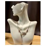 Flli Menegatti Italian Sterling Silver Lion Pendant Necklace with Rubies, 18 Inch