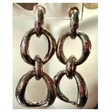 IPPOLITA Sterling Silver Hammered Drop Earrings 2.75 Inch