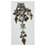 Vintage Scandinavian Solje Silver Brooch and Pendant Combo