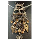 Vintage Scandinavian Solje Silver Brooch and Pendant Combo