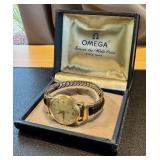 Vintage Omega Automatic 14K Gold Filled Wristwatch with Box