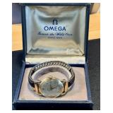 Vintage Omega Automatic 14K Gold Filled Wristwatch with Box