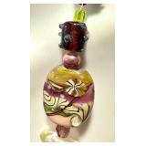 Handcrafted Art Glass Necklace with Handblown Beads, 19 Inches
