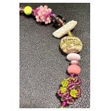 Handcrafted Art Glass Necklace with Handblown Beads, 19 Inches