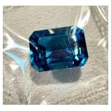 Set of 3 Emerald Cut 1.5ct London Blue Topaz Gemstones