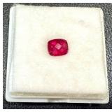3.3ct Cushion Cut Rubelite Gemstone