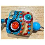 Set of 2 Artisan Lampwork Glass Bead Bracelets
