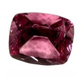 2.43 Carat Hot Pink Cushion Cut Tourmaline Gemstone