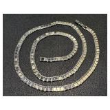 Monet Silver-Tone 24-Inch Square Link Chain Necklace