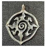 K. Robins Sterling Silver Artistic Spiral Pendant