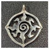 K. Robins Sterling Silver Artistic Spiral Pendant