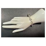 Sterling Silver 7.5 Inch Link Bracelet with Sparkling Accents