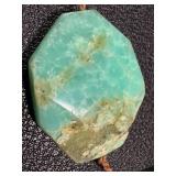 Carved Chrysoprase Gemstone Necklace 20 Inch