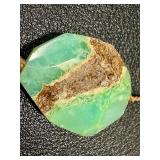 Carved Chrysoprase Gemstone Necklace 20 Inch