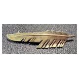 Sterling Silver Feather Brooch Pin
