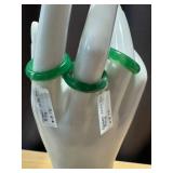 Set of 4 Green Jade Rings Assorted Styles