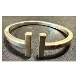 Vintage Peruvian 925 Sterling Silver Cuff Bracelet