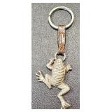 Brighton Frog Keychain with Leather Accent