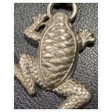 Brighton Frog Keychain with Leather Accent