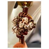Handblown Art Glass Lampwork Bead Bracelet 8 Inch