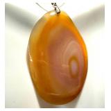 Set of 3 Agate Slice Pendants with Metal Bails
