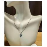 Assorted Sterling Silver Jewelry Collection with 18-Inch Chain and Non-Sterling Cross Pendant