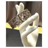 Vintage 830S Silver Filigree Bracelet with Safety Chain