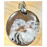 Set of 3 Ammonite and Orthoceras Fossil Pendants