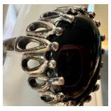 Vintage Kabana Sterling Silver Ring with Onyx Stone Size 9.25