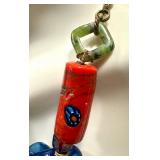 Art Glass Beaded Necklace with Colorful Pendant
