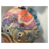 Artisan Lampwork Glass Bead Necklace with Pendant
