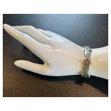 Vintage Sterling Silver Fish Link Bracelet, 6.5 Inches