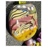 Handblown Glass Beaded Bracelet with Mixed Colors and Shapes