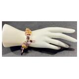 Handblown Glass Beaded Bracelet with Mixed Colors and Shapes