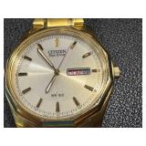 Citizen Eco-Drive Gold-Tone Wristwatch with Date Display