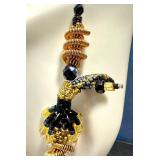 Handcrafted Art Glass Bead Necklace and Bracelet Set