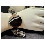 Handcrafted Art Glass Bead Necklace and Bracelet Set