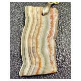 Set of 3 Natural Stone Pendants Including 2 Inch Lace Agate