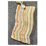 Set of 3 Natural Stone Pendants Including 2 Inch Lace Agate
