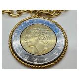 Italian Coin Charm Bracelet in Sterling Silver