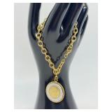 Italian Coin Charm Bracelet in Sterling Silver