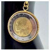 Italian Coin Charm Bracelet in Sterling Silver