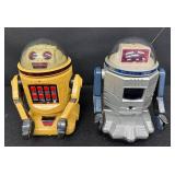 Tomy Verbot and Radio Shack Talking Robie Robots with Remotes - Untested